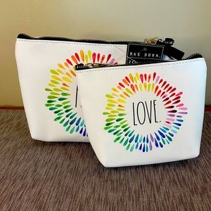 NWT Rae Dunn Set of 2 Cosmetic Bags